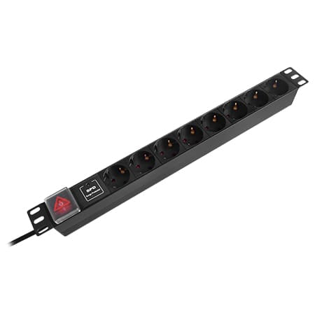 Emtex PDU RACK 19 INCH 8 PRIZE SWITCH 16A 2M EMTEX
