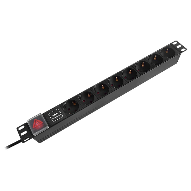Emtex PDU RACK 19 INCH 8 PRIZE SWITCH 16A 2M EMTEX