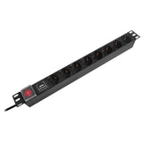 Emtex PDU RACK 19 INCH 8 PRIZE SWITCH 16A 2M EMTEX