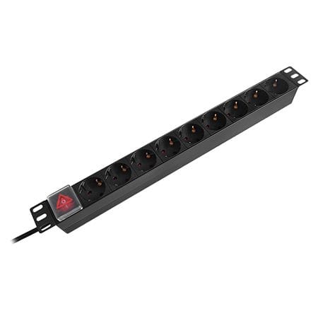 Emtex PDU RACK 19 INCH 9 PRIZE SWITCH 16A 2M EMTEX