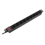 Emtex PDU RACK 19 INCH 9 PRIZE SWITCH 16A 2M EMTEX