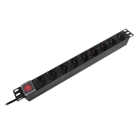 Emtex PDU RACK 19 INCH 9 PRIZE SWITCH 16A 2M EMTEX