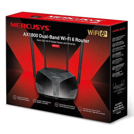Mercusys Router Router Mercusys MR70X | Wi-Fi 6, AC1800, 4 Porturi Gigabit