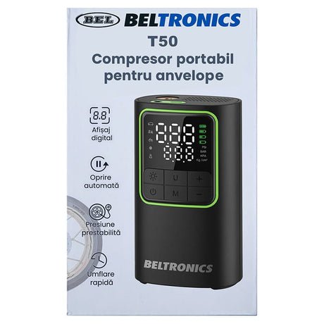 PC-Doc.ro Compresor auto Compresor Auto Beltronics T50 KOM-T50 | Portabil, 4000mAh, Pompare Automata
