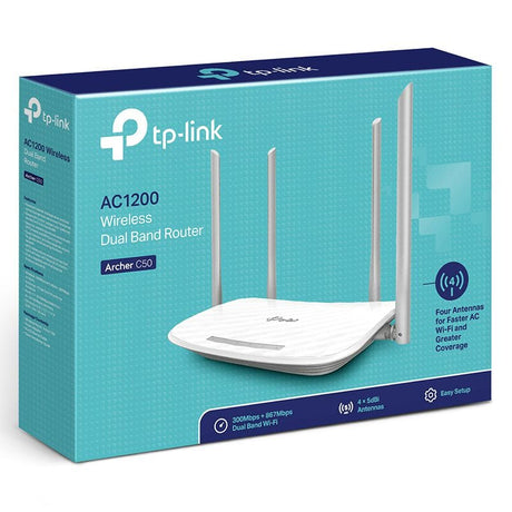 TP-Link Router Router Wireless TP-Link Archer C50 | AC1200, Dual-Band, 4x LAN