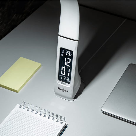 Rebel Lampa birou Lampa LED Birou Rebel KOM1009-1 | Display Temperatura, Reglabila, USB