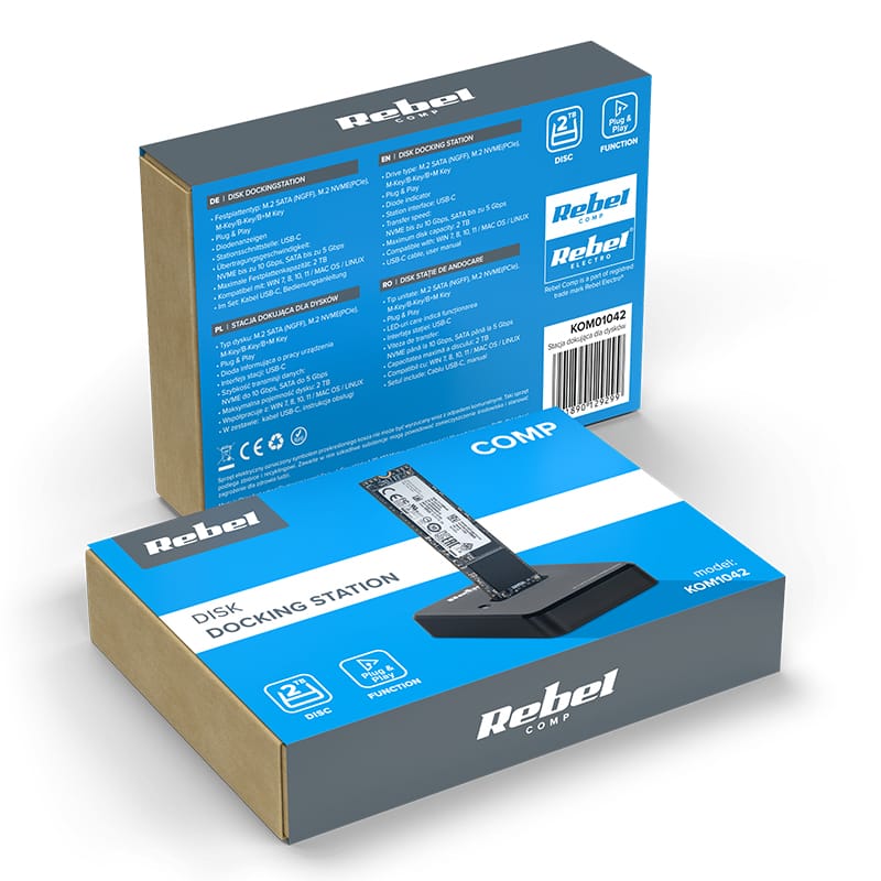 Rebel DOCKING STATION NVME M2 USB TYPE-C REBEL