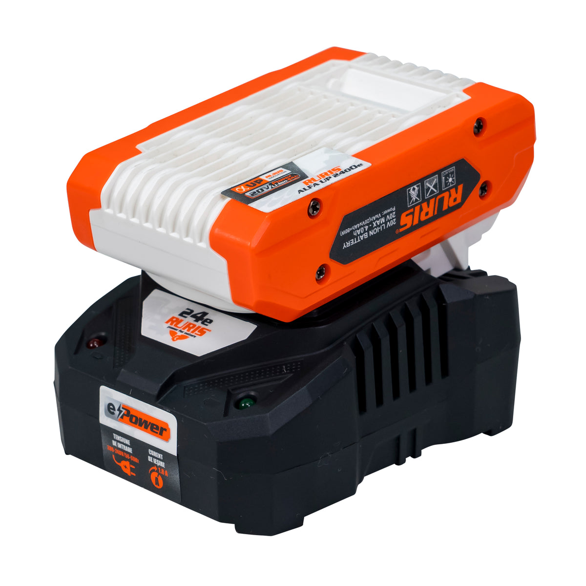Kit acumulator + încărcător RURIS Alfa Up 2424e