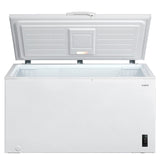 Ladă frigorifică Samus LS446E - Capacitate neta 418 litri, clasa energetica E, capacitate de congelare 19kg/24h, consum energetic 269kWH/an, termostat reglabil, interior aluminiu, panou de control electronic cu leduri, Fast Freeze,  dezghetare manuala, te