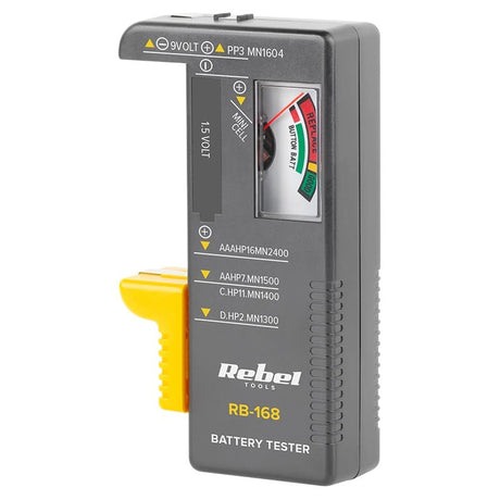 Rebel Tester multimetru Tester Baterii Rebel RB-168 | Universal, Compact, Afisaj Analogic