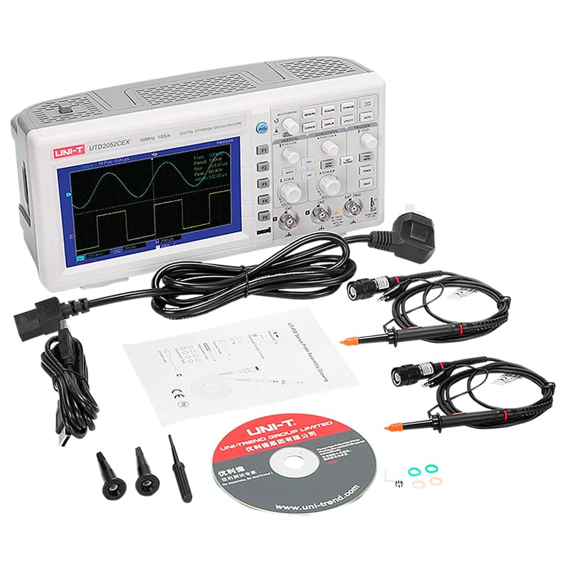 UNI-T Osciloscop Osciloscop UNI-T UTD2052CEX+ MIE0479 | 2 Canale, 50MHz, 500MS/s, Ecran TFT