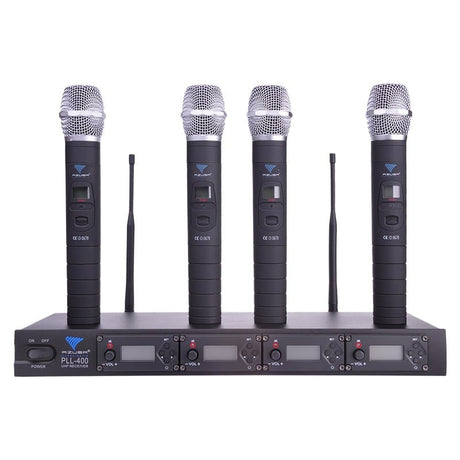 Azusa Statie radio Statie Radio Azusa MIK0116-4 | 4 Microfoane UHF PLL400, Fara Fir