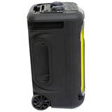 Ibiza Sound Boxă portabilă PA Ibiza Sound 12”/30 cm cu LED, Bluetooth TWS, USB/microSD/AUX, roți și cărucior, microfon inclus