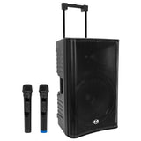 Mac Mah Boxă portabilă PA Mac Mah Mobile Pro 15, 300W RMS, Bluetooth/USB, TWS, baterie, 2 microfoane wireless UHF
