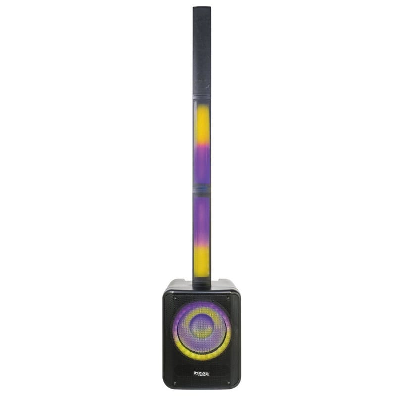 Ibiza Sound Sistem boxă activă tip coloană Ibiza Sound 350W RMS, subwoofer 12”, Bluetooth/USB/SD, iluminare LED, TWS
