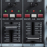 BST Mixer Audio BST Matrix 5x2 cu Player USB/MP3, 7 Intrări Linie, 3 Intrări Microfon, 2U/19”