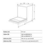 Samus Masina de spalat vase incorporabila Mașină de Spălat Vase Încorporabilă Samus | 45cm, 9 seturi, 5 programe, Clasa E