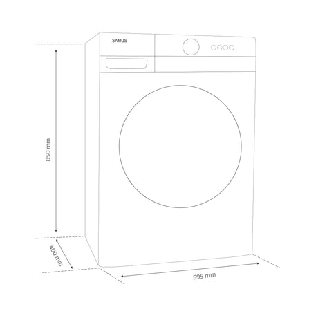 Masina Spalat Rufe Samus WSL-6101 | 6kg, 1000 RPM, 59.5x40x85cm