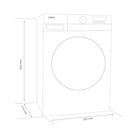 Samus Masina de spalat rufe Masina Spalat Rufe Samus WSLI-8144 |Clasa A,  8kg, 1400 RPM, Inverter