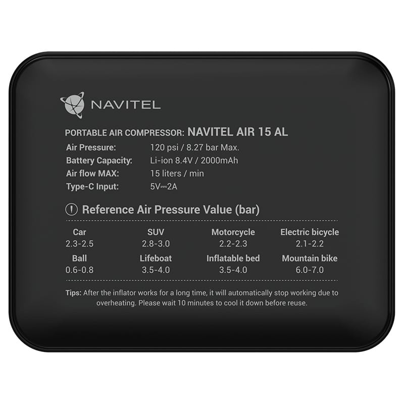 Navitel Compresor auto Compresor Auto Navitel AIR15AL NAV005 | 16.8Wh, Digital, LED