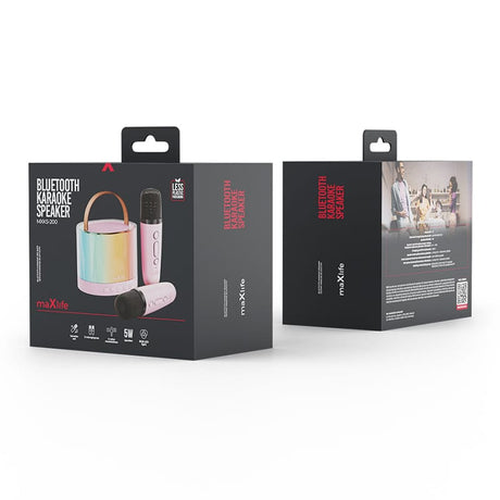 Maxlife MINI BOXA KARAOKE CU MICROFON WIRELESS - ROZ