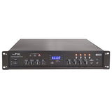 LTC Amplificator PA 100V/8Ω LTC 150W cu USB/SD/FM, Bluetooth, 4 zone, telecomandă, 2 intrări microfon
