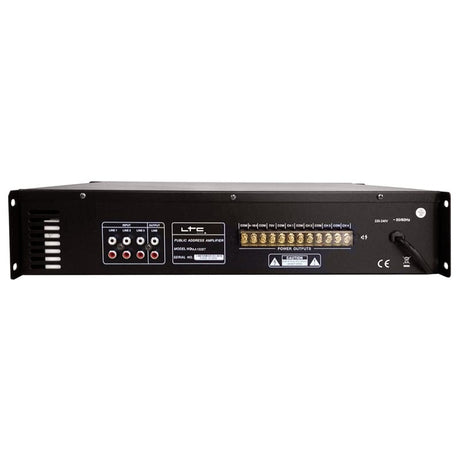 LTC Amplificator PA 100V/8Ω LTC 150W cu USB/SD/FM, Bluetooth, 4 zone, telecomandă, 2 intrări microfon