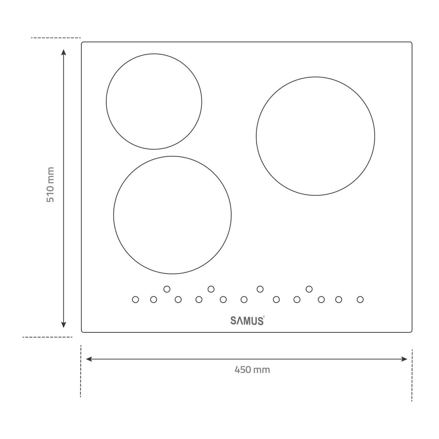 Samus Plita incorporabila Plita incorporabila Samus PSVE-43BMG3 | Vitroceramica, 4 zone gatit