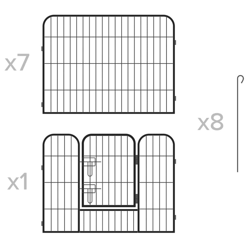 Rebel TARC MODULAR PENTRU CAINI 8 PANOURI 80X60 CM REBEL ANIM