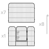 Rebel TARC MODULAR PENTRU CAINI 8 PANOURI 80X60 CM REBEL ANIM