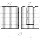 Rebel TARC MODULAR PENTRU CAINI 8 PANOURI 80X100 CM REBEL ANI
