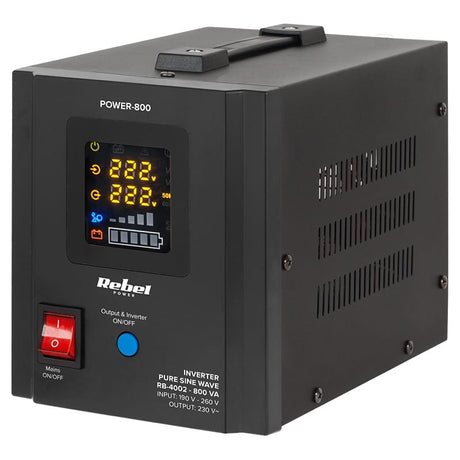 Rebel UPS centrale termice UPS Rebel RB-4002 | Sinus Pur, 800VA, 500W, 12V, Centrale Termice