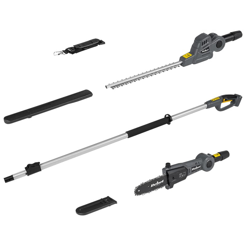 Rebel Trimmer Trimmer Gard Viu Telescopic + Drujba Rebel RB-5005.1 | 20V, Fara Accesorii