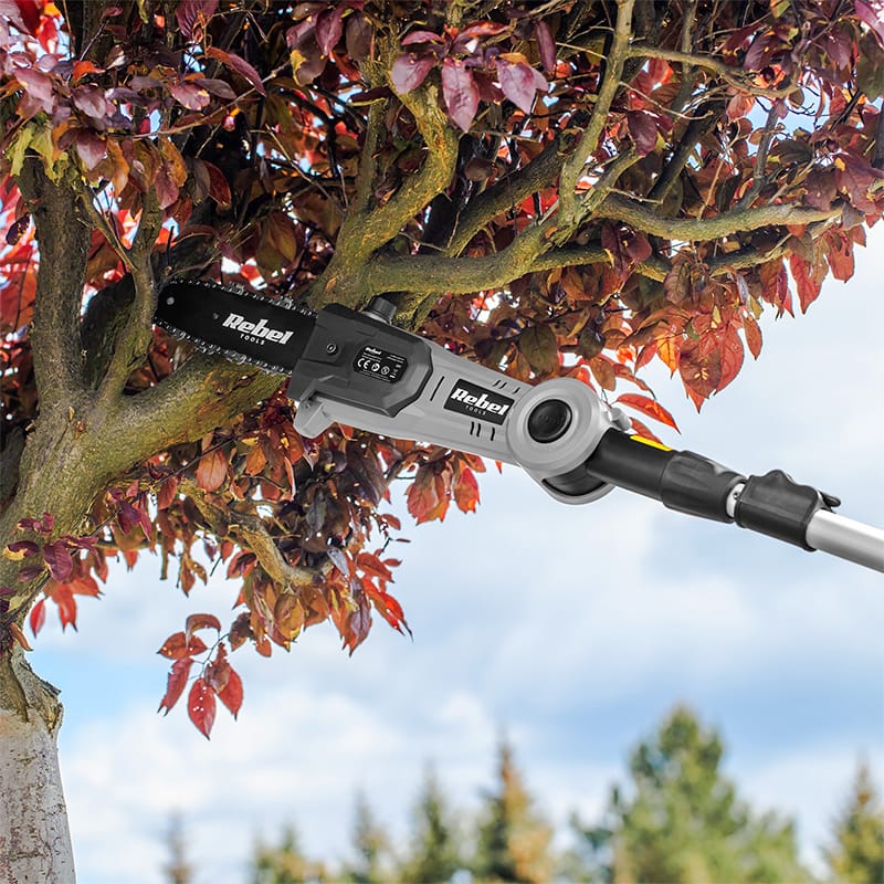 Rebel Trimmer Trimmer Gard Viu Telescopic + Drujba Rebel RB-5005.1 | 20V, Fara Accesorii