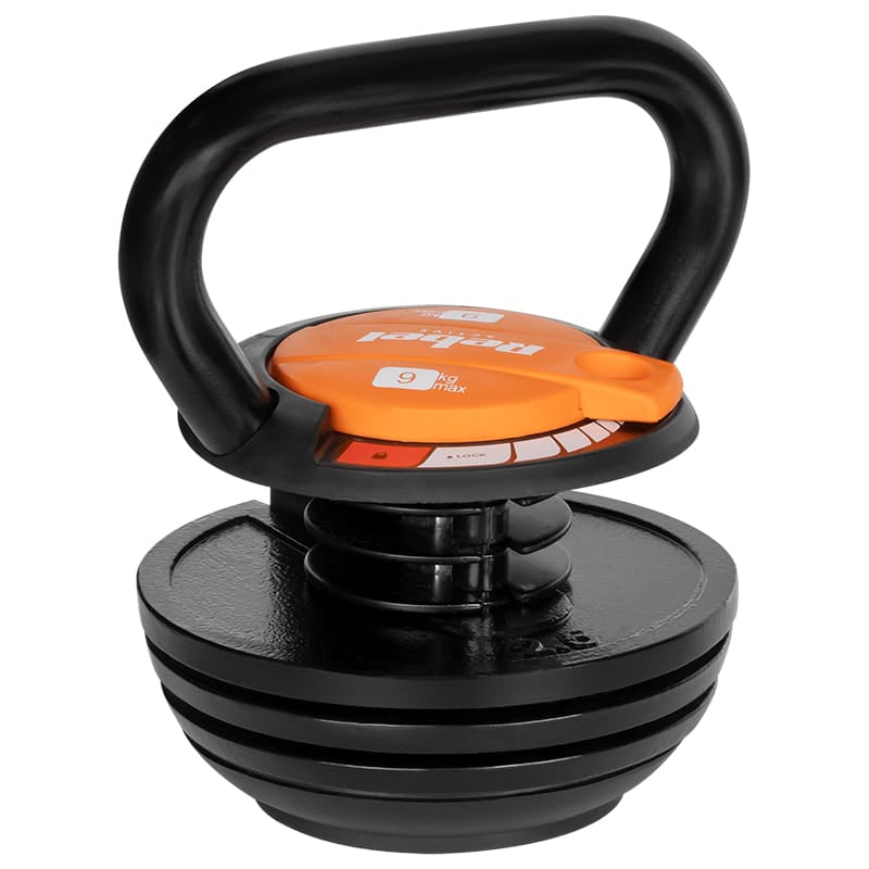 Rebel Fitness acasa Kettlebell Ajustabil Rebel Active RBA-2324-9 | 6 Talere, 2.3-9kg