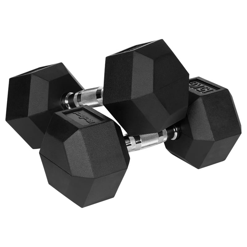 Rebel Gantere Gantere Rebel RBA-2325-15 | Hex, Fonta Cauciucata, 2x15kg
