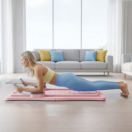Rebel Placa gonflabila Placa Pilates Multifunctionala Rebel Active RBA-3069-PK | 9 in 1, Roz