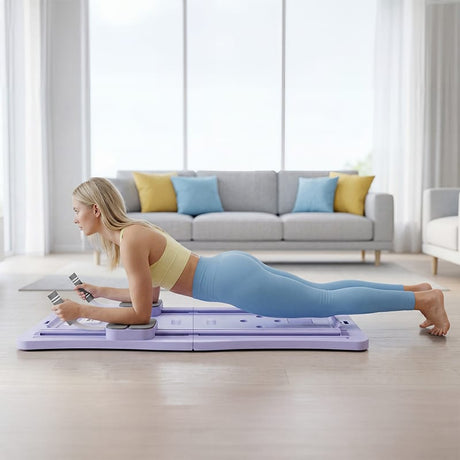 Rebel Placa gonflabila Placa Pilates Multifunctionala Rebel RBA-3069-PU | 9 in 1, Purple