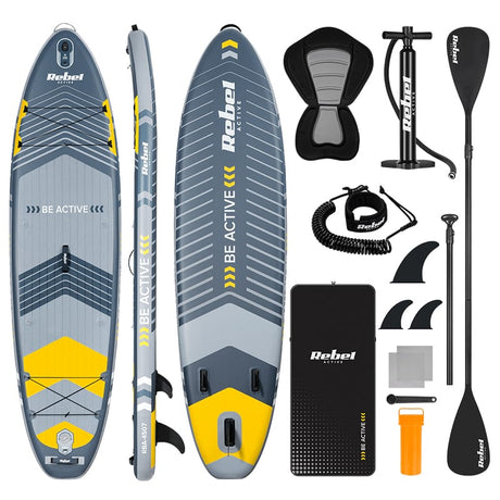Rebel Placa gonflabila Set Placa Gonflabila Stand Up Paddle Rebel RBA-4507-G | 335x84x15cm, Cu Scaun