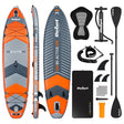 Rebel Placa gonflabila Set Placa Gonflabila Stand Up Paddle Rebel RBA-4507-OR | 335x84x15cm, Cu Scaun, Portocaliu