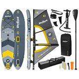 Rebel SET PLACA GONFLABILA WINDSURFING SUP 305X76X15 CM