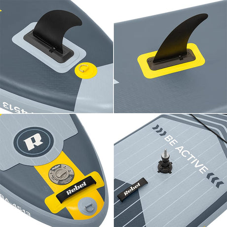 Rebel SET PLACA GONFLABILA WINDSURFING SUP 305X76X15 CM