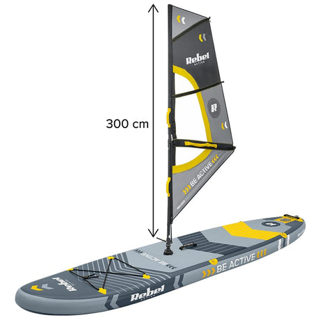 Rebel SET PLACA GONFLABILA WINDSURFING SUP 305X76X15 CM