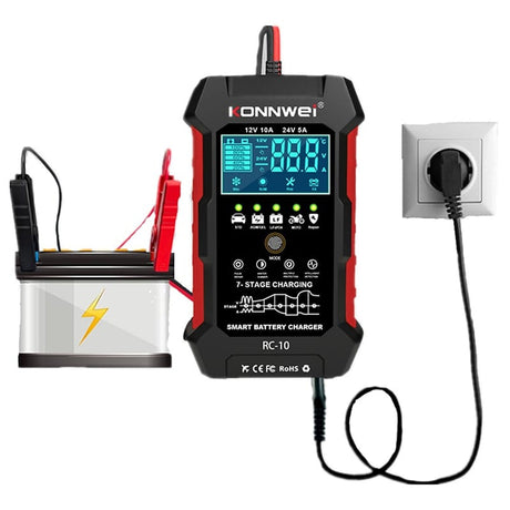 Konnwei Accesorii auto Redresor Auto Konnwei RC-10 | 12V/24V, Incarcare Inteligenta