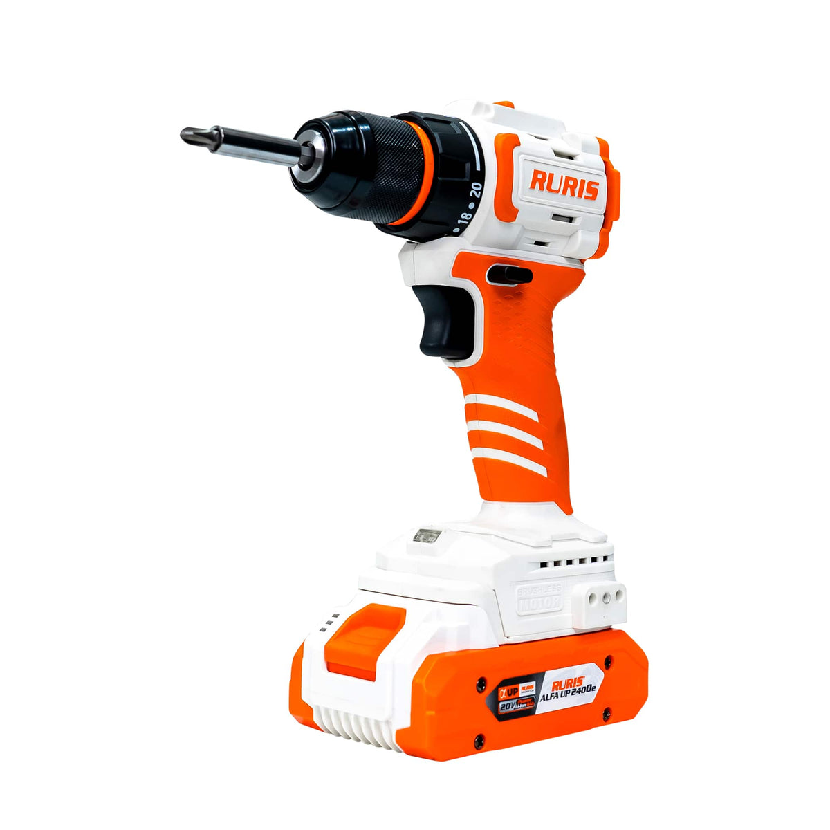 Ruris Masina de gaurit si insurubat Masina de gaurit/insurubat pe acumulator RURIS RMX1240 | Electric, fara perii, Cuplu maxim 40 Nm, Numar viteze 2