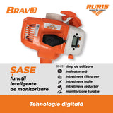 Ruris Motocoasa Motocoasa RURIS RR242BRAVO | Concept Khumma, 2 timpi, Capacitate rezervor 600 ml, 1 CP