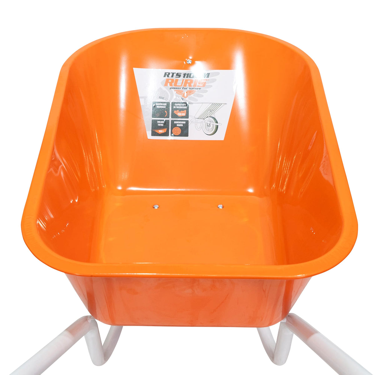 Ruris Roaba Roaba RURIS RTS 1100M CUVA METAL 100L | Capacitate cuva 100 Litri, Material cuva Metal, Material janta metal