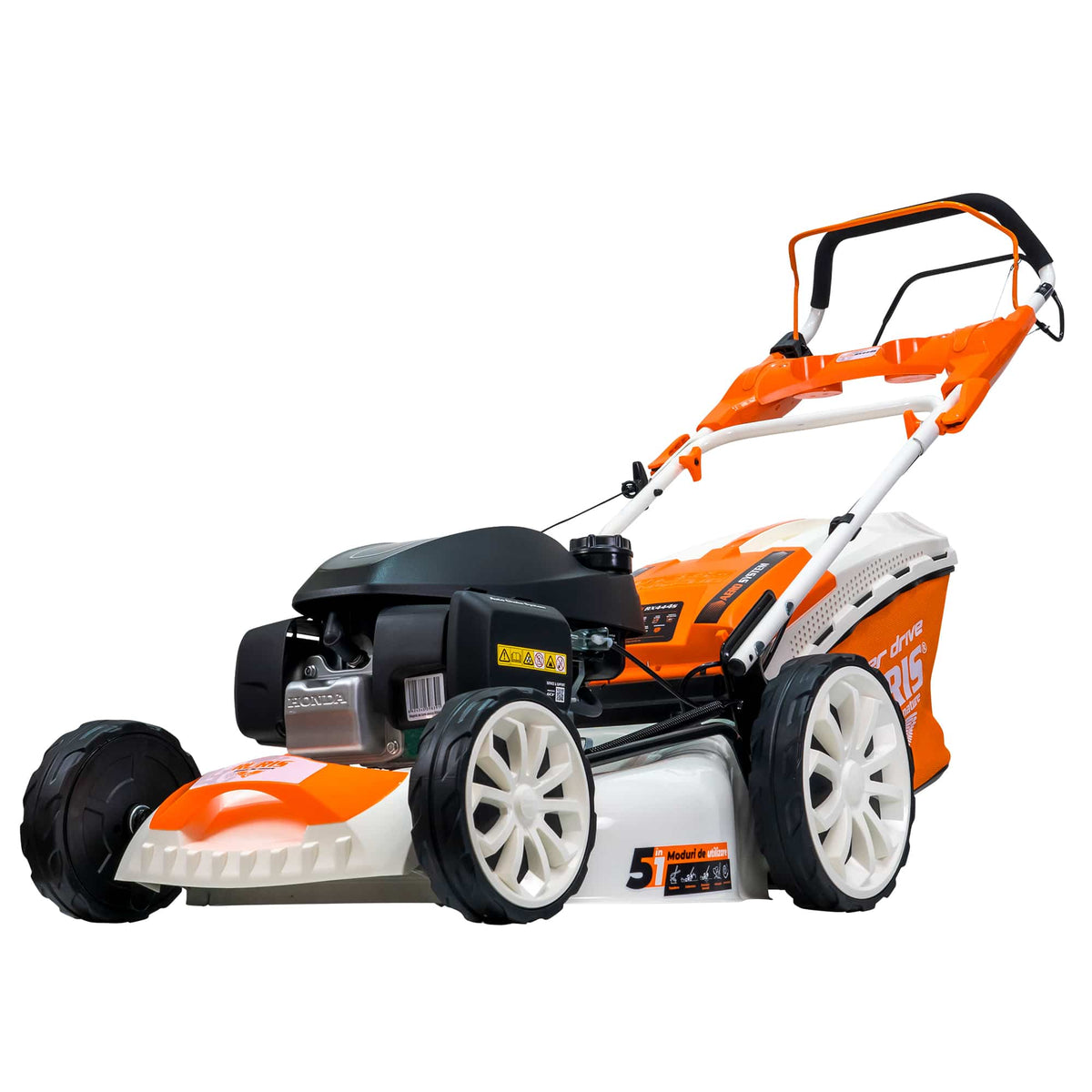Ruris Masina de tuns gazon Masina de tuns gazon RURIS RX444S | 4.6 CP / 166 cc, HONDA GCV170, 4 timpi, Înălţimea de lucru 25-75 mm