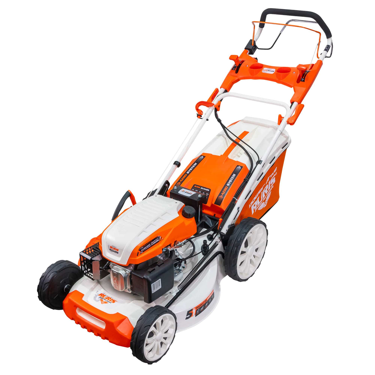 Ruris Masina de tuns gazon Masina de tuns gazon RURIS RX500S | 5.7 CP / 196 cc, 4 timpi, Înălţimea de lucru 25-75 mm
