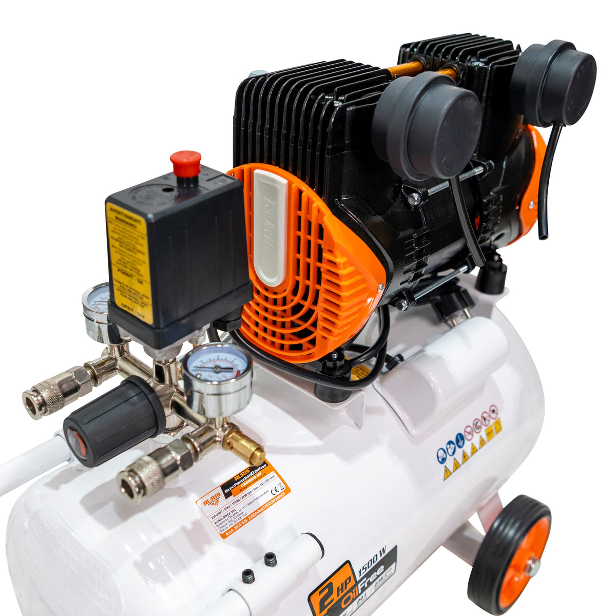 Ruris Compresor aer Compresor RURIS Silent Power 2400 Oil Free | 1500W/ 2CP, Electric, 230V-240V 50Hz